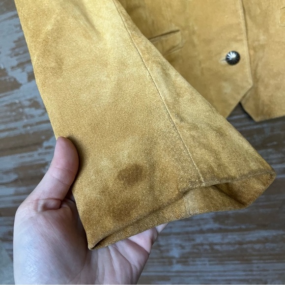 Cripple Creek 100% Leather Yellow Jacket Concho Western Rodeo NFR Womens XL - Picture 2 of 8